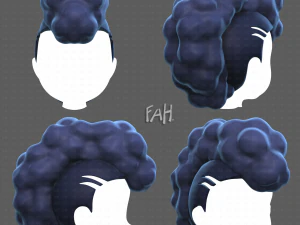 Cabelo Base para Menino V55 Modelo 3D