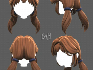 Base de cabelo para menina V55 Modelo 3D