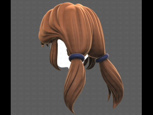 Base Hair for girl V55 Model 3D