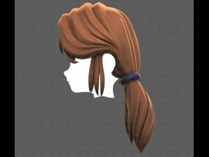 Base Hair for girl V55 Model 3D