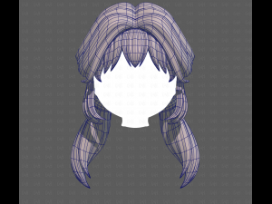 Base Hair for girl V55 Model 3D