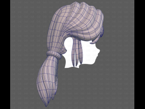Base Hair for girl V55 Model 3D