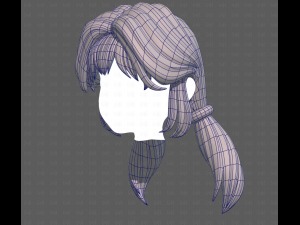 Base Hair for girl V55 Model 3D