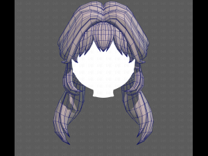 Base Hair for girl V55 Model 3D