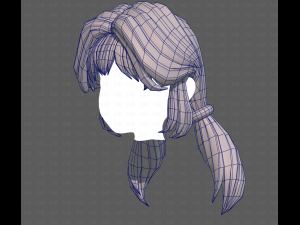 Base Hair for girl V55 Model 3D