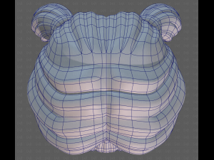 Base Hair for girl V55 Model 3D