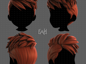 3D Hair style for boy V35 3D Model $15 - .3ds .dae .fbx .ma .max