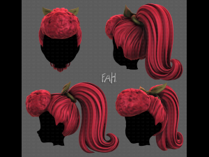 3D Hair style for girl V115 3Dモデル