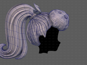 3D Hair style for girl V115 Modèle 3D