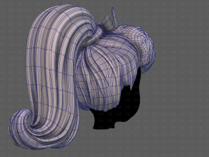 3D Hair style for girl V115 Modèle 3D