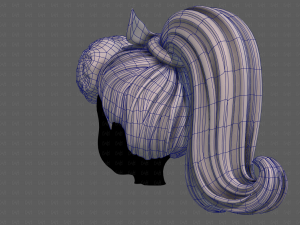 3D Hair style for girl V115 Modèle 3D