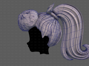 3D Hair style for girl V115 Modèle 3D