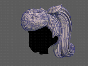 3D Hair style for girl V115 Modèle 3D