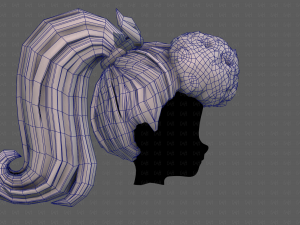 3D Hair style for girl V115 Modèle 3D