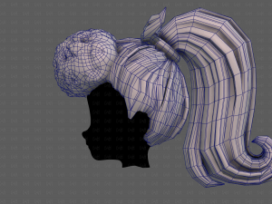 3D Hair style for girl V115 Modèle 3D