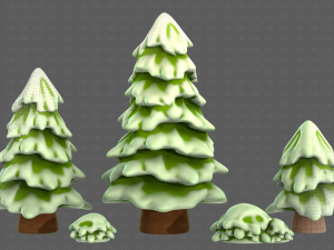 Trees Cartoon V37 3D Model
