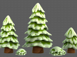 Trees Cartoon V37 3D Model