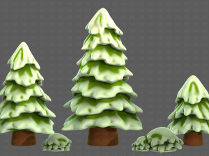 Trees Cartoon V37 3D Model