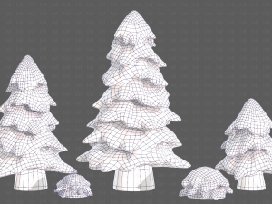 Trees Cartoon V37 3D Model