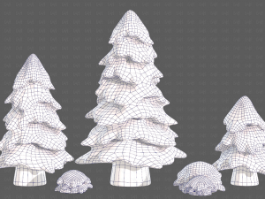 Trees Cartoon V37 3D Model