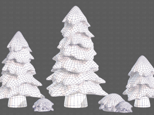 Trees Cartoon V37 3D Model