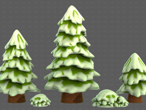 Trees Cartoon V37 3D Model