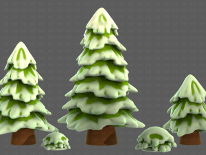 Trees Cartoon V37 3D Model