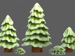 Trees Cartoon V37 3D Model