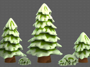 Trees Cartoon V37 3D Model