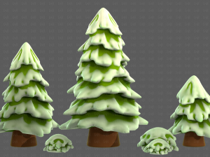 Trees Cartoon V37 3D Model