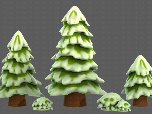 Trees Cartoon V37 3D Model
