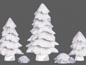 Trees Cartoon V37 3D Model