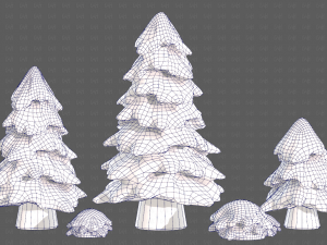Trees Cartoon V37 3D Model