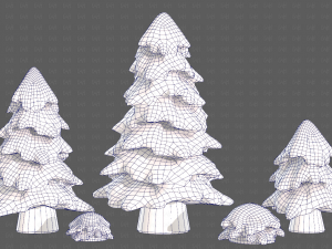 Trees Cartoon V37 3D Model
