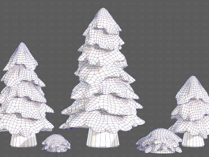 Trees Cartoon V37 3D Model