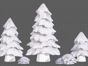 Trees Cartoon V37 3D Model