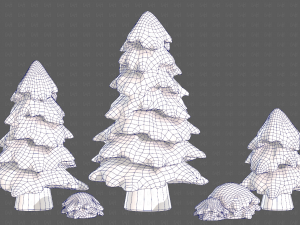 Trees Cartoon V37 3D Model