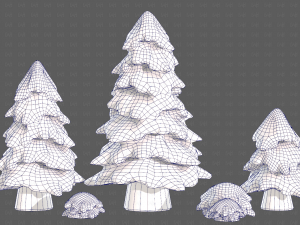 Trees Cartoon V37 3D Model