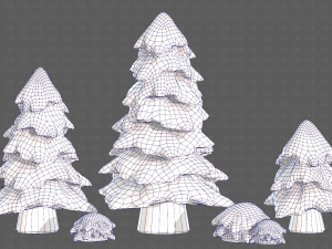 Trees Cartoon V37 3D Model