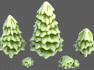 Trees Cartoon V37 3D Model