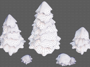 Trees Cartoon V37 3D Model