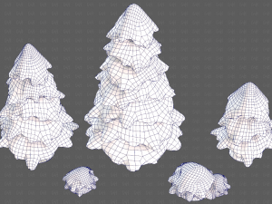 Trees Cartoon V37 3D Model