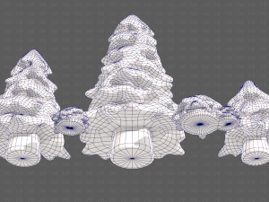 Trees Cartoon V37 3D Model