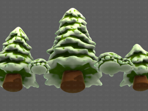 Trees Cartoon V37 3D Model