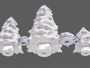 Trees Cartoon V37 3D Model