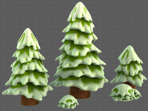 Trees Cartoon V37 3D Model