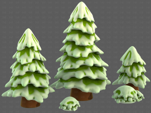 Trees Cartoon V37 3D Model