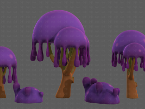 Trees Cartoon V38 3D Модель