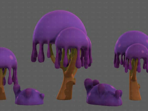Trees Cartoon V38 3D Model