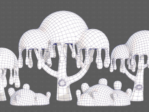Trees Cartoon V38 3D Модель